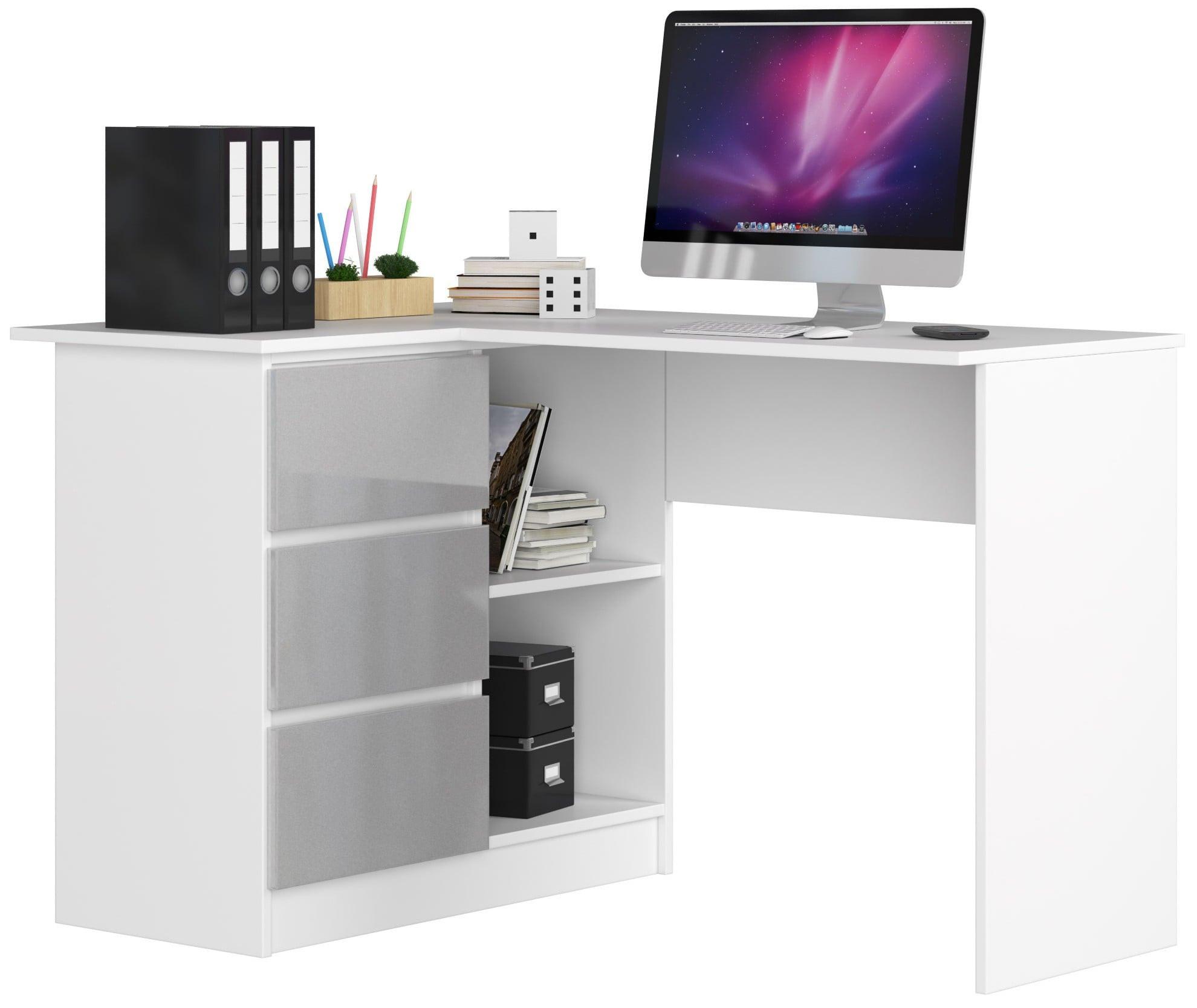 SCHREIBTISCH Weiß, Metallisch Glanz 77/124/85 - Weiß, Holzwerkstoff (120/60/77cm) - RAUMHIRSCH FURNITURE