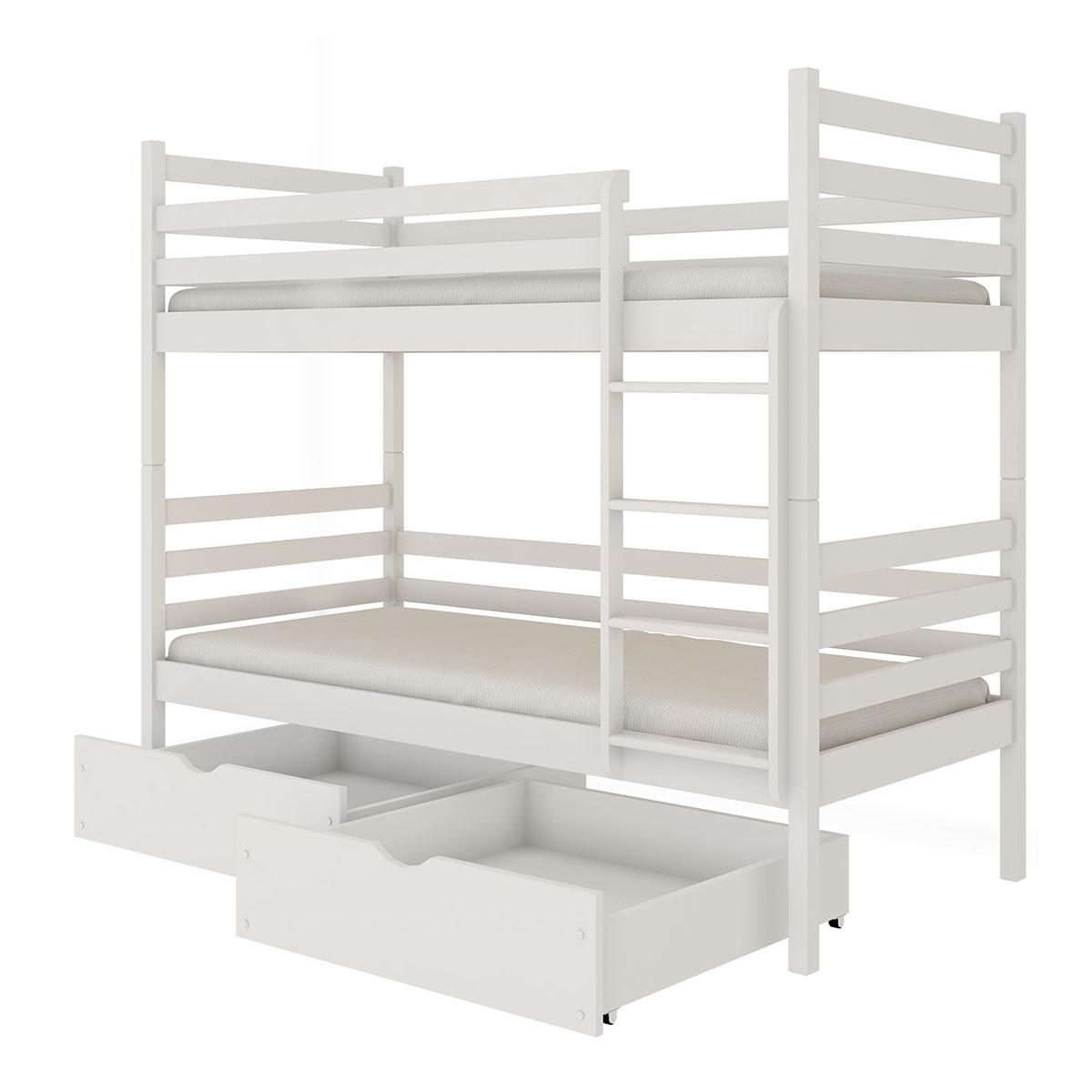 BETT 90/200 Léo Weiß - Weiß, Holzwerkstoff (90/200cm) - Petits-meubles