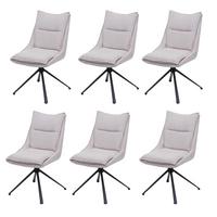 ESSZIMMERSTUHL Cremeweiß 6er-Set - Beige/Weiß, Textil (52/92/52cm) - MCW