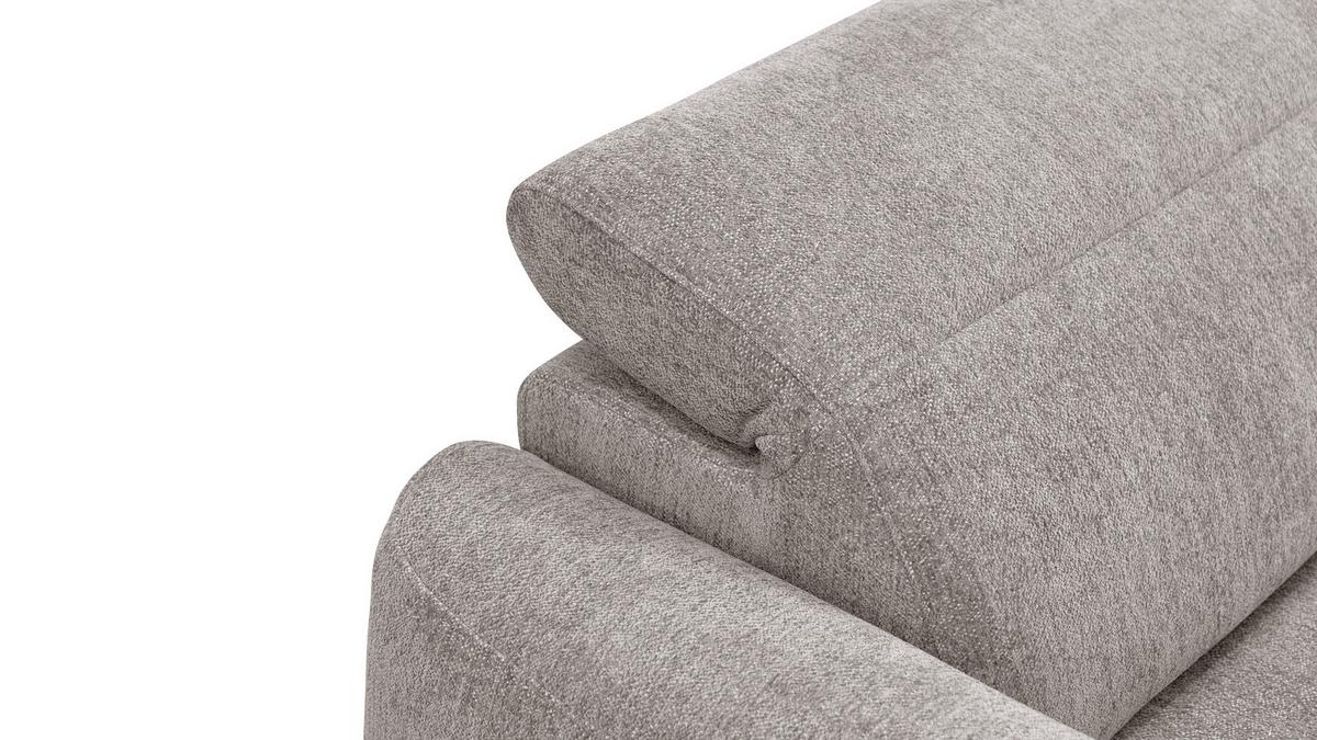 ECKSOFA NERO 4-Sitzer, dunkelbeige - Beige/Schwarz, Holz/Textil (272/81/159cm) - Wozimo