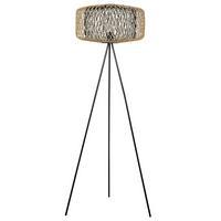 STEHLEUCHTE Javari 51/51/145 cm - Schwarz, Holz (51/51/145cm) - Beliani