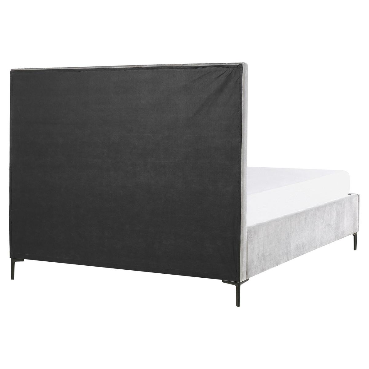POLSTERBETT 160x200 cm Grau Sezanne - Hellgrau, Textil (160/200cm) - Beliani