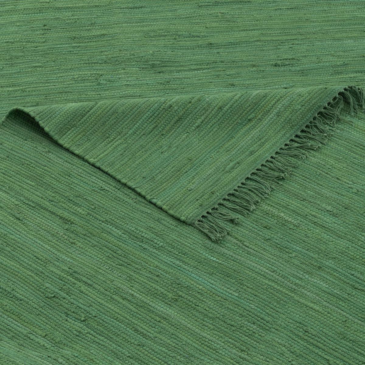 BAUMWOLLE NATUR TEPPICH LÄUFER JOLLY COTTON - Dunkelgrün, Textil (90/160cm) - Pergamon