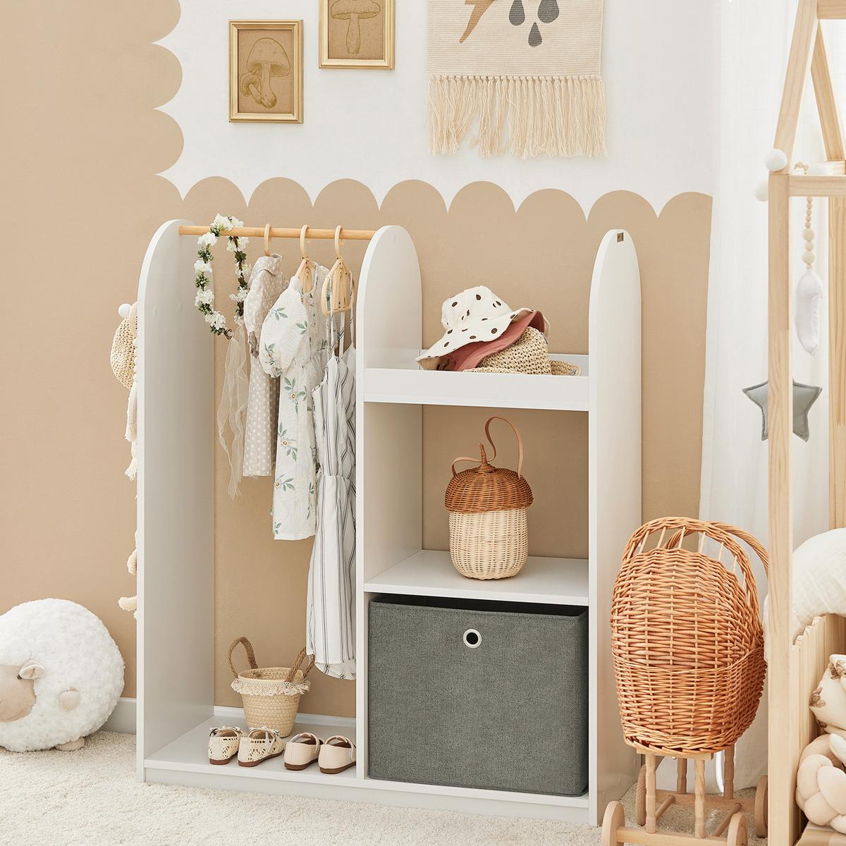 KINDERGARDEROBE Weiß - Weiß, Holzwerkstoff (97/108/35cm) - SoBuy