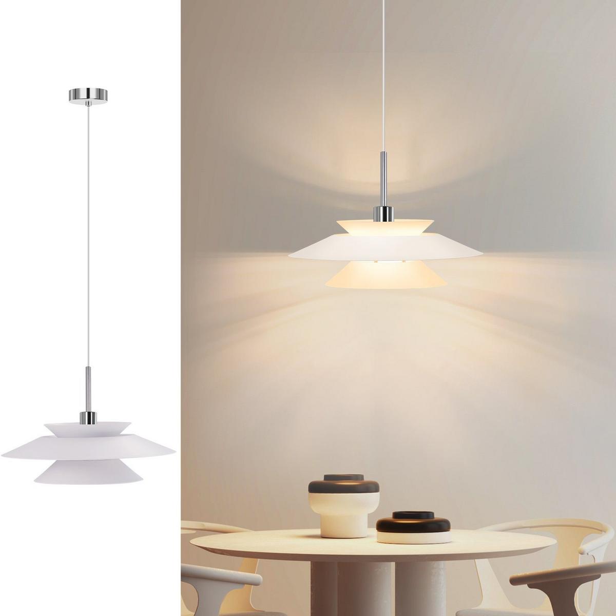 PENDELLEUCHTE Innovation 28/28/178 cm - Weiß, Metall (28/28/178cm) - Nettlife
