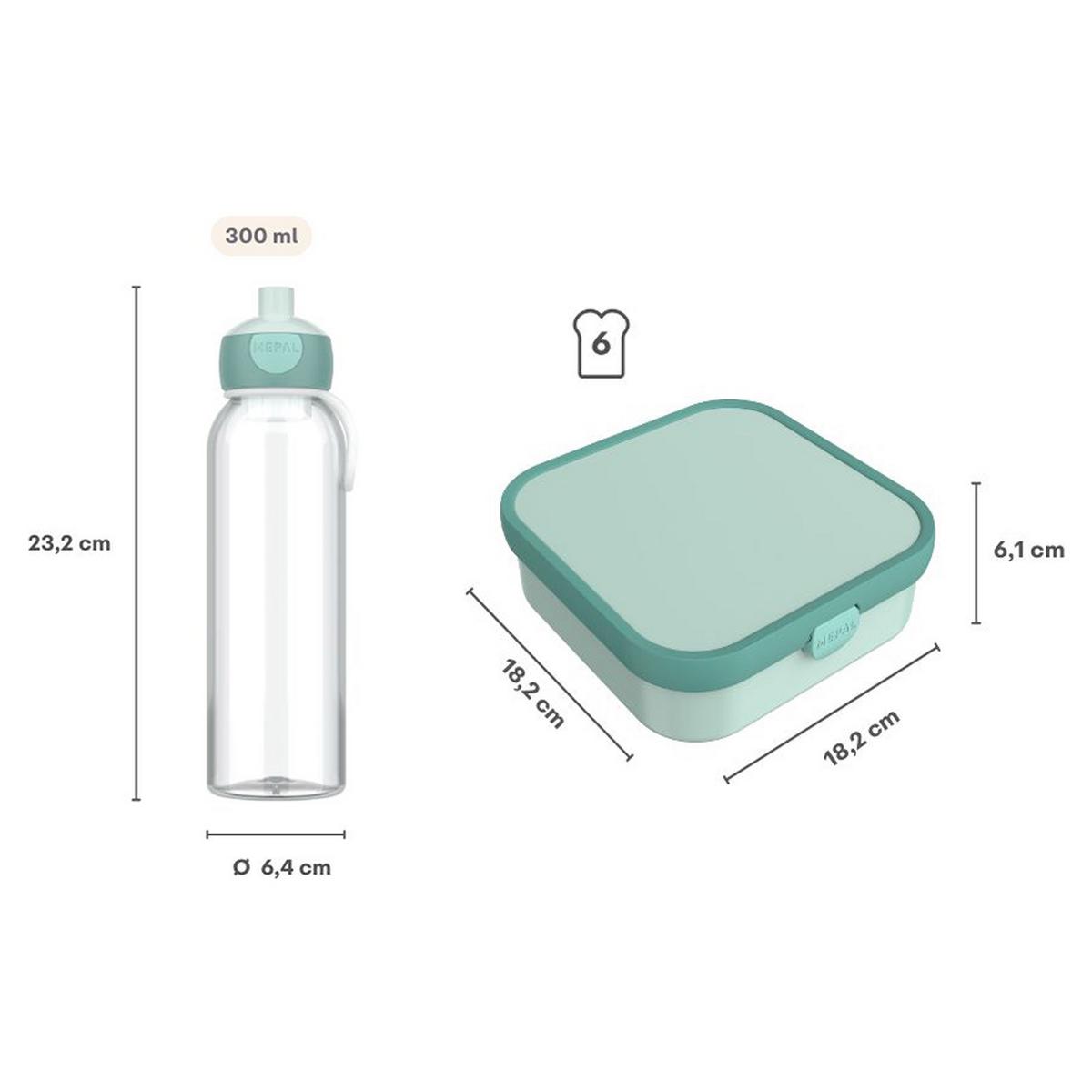 PAUSENSET XL Campus (2025) Cool Blue 2-tlg. - Blau, Kunststoff (2/2/2cm) - Mepal