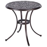 GARTENTISCH 2-Sitzer Braun Andalo - Braun, Metall (68/68/70cm) - Beliani