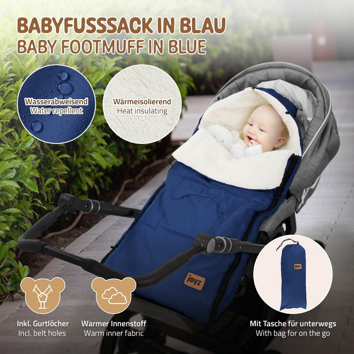 BABYFUSSSACK - Dunkelblau, Textil (48/10/94cm) - Joyz