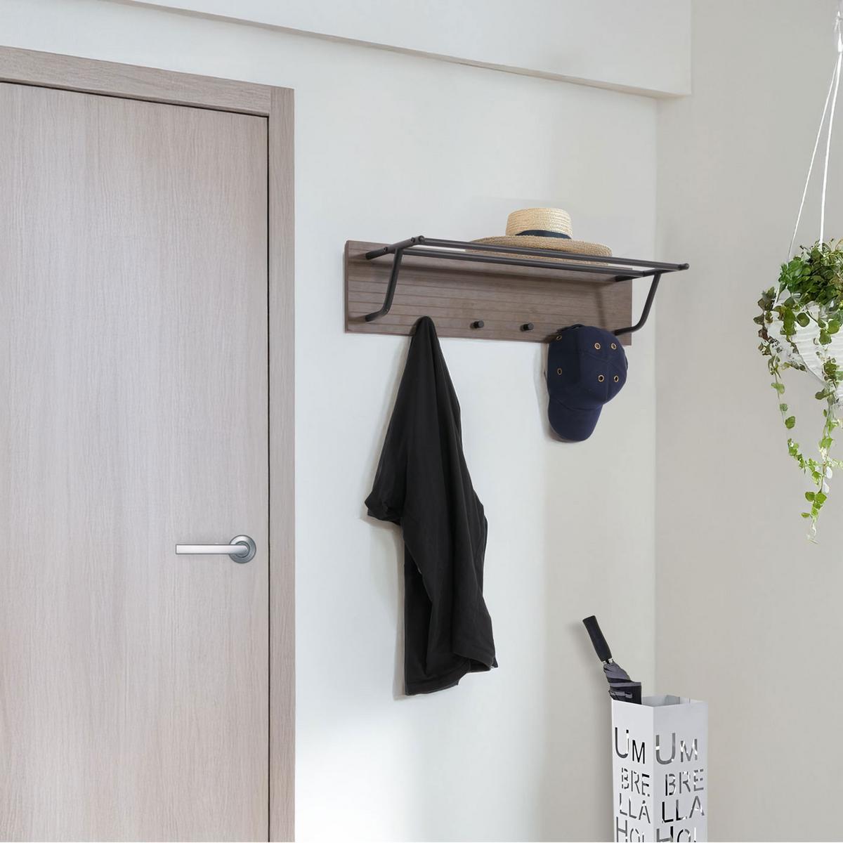 WANDGARDEROBE Dunkelbraun - Dunkelbraun, Holz (80/20/27cm) - MCW