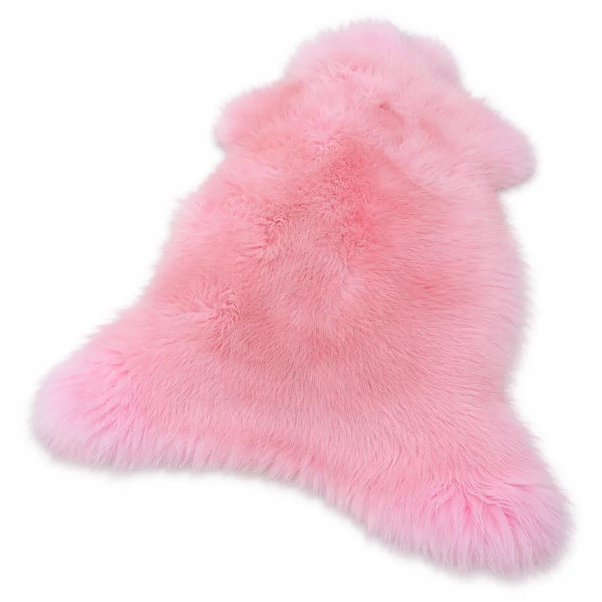LAMMFELL Öko bunt gefärbt weich Fell Teppich Rose ca. 110 cm - Rosa, Fell (60/110cm) - Provellus