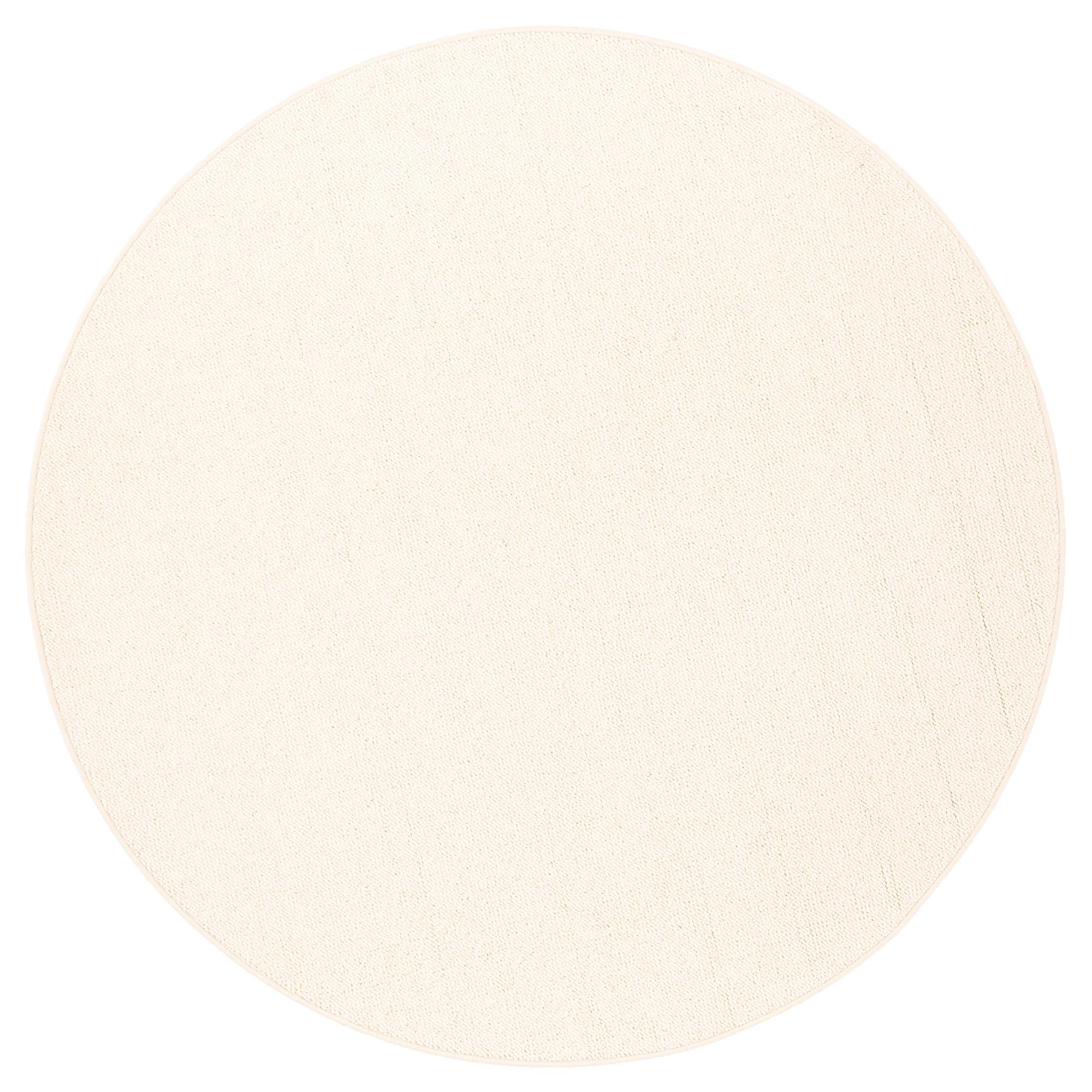 NATUR TEPPICH WOLLE BERBER RUND - Creme, Textil (133/133cm) - Snapstyle
