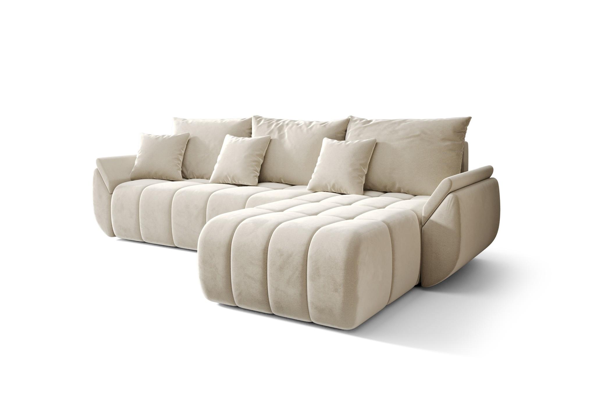 ECKSOFA Louise - Creme, Holzwerkstoff/Textil (280/185cm) - Fun Möbel