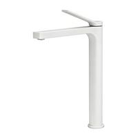 WASCHTISCHARMATUR mit Zertifiziertem Filterelement Weiß Matt Hoher Stil - Weiß, Metall (23.3/4.6/33.5cm) - EMKE