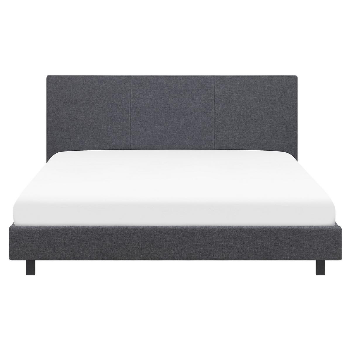 POLSTERBETT 160/200cm Grau Albi - Grau, Textil (160/200cm) - Beliani