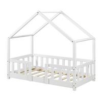 HAUSBETT Treviolo - Weiß, Holz (70/140cm) - [en.casa]