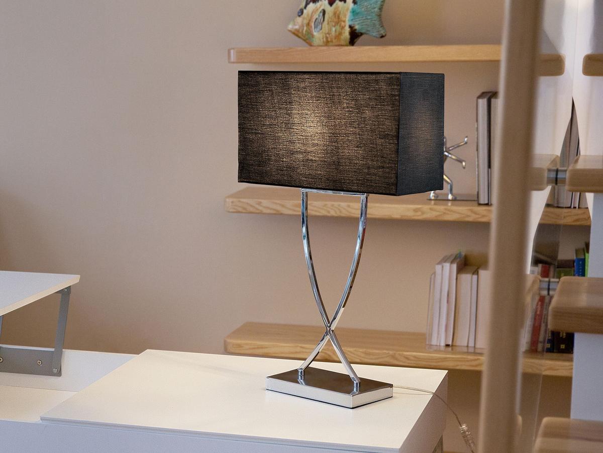 TISCHLAMPE Yasuni 20/32/62 cm - Schwarz, Metall (20/32/62cm) - Beliani