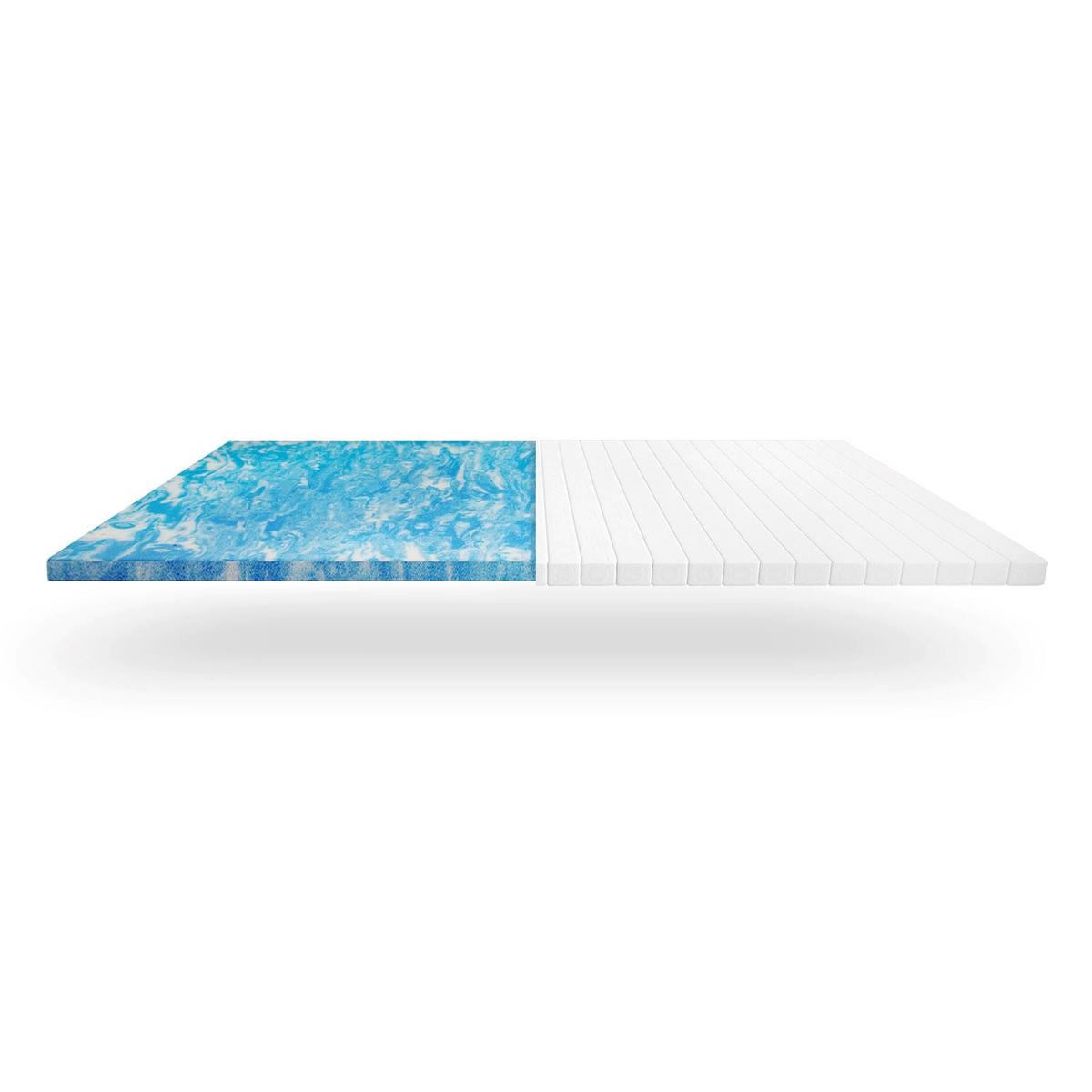 GEL TOPPER 160x200 cm – Matratzenauflage 5 cm für Druckentlastung, atmungsaktiver Matratzentopper mit Mikrofaserbezug - Weiß, Textil (160/200cm) - Mister Sandman