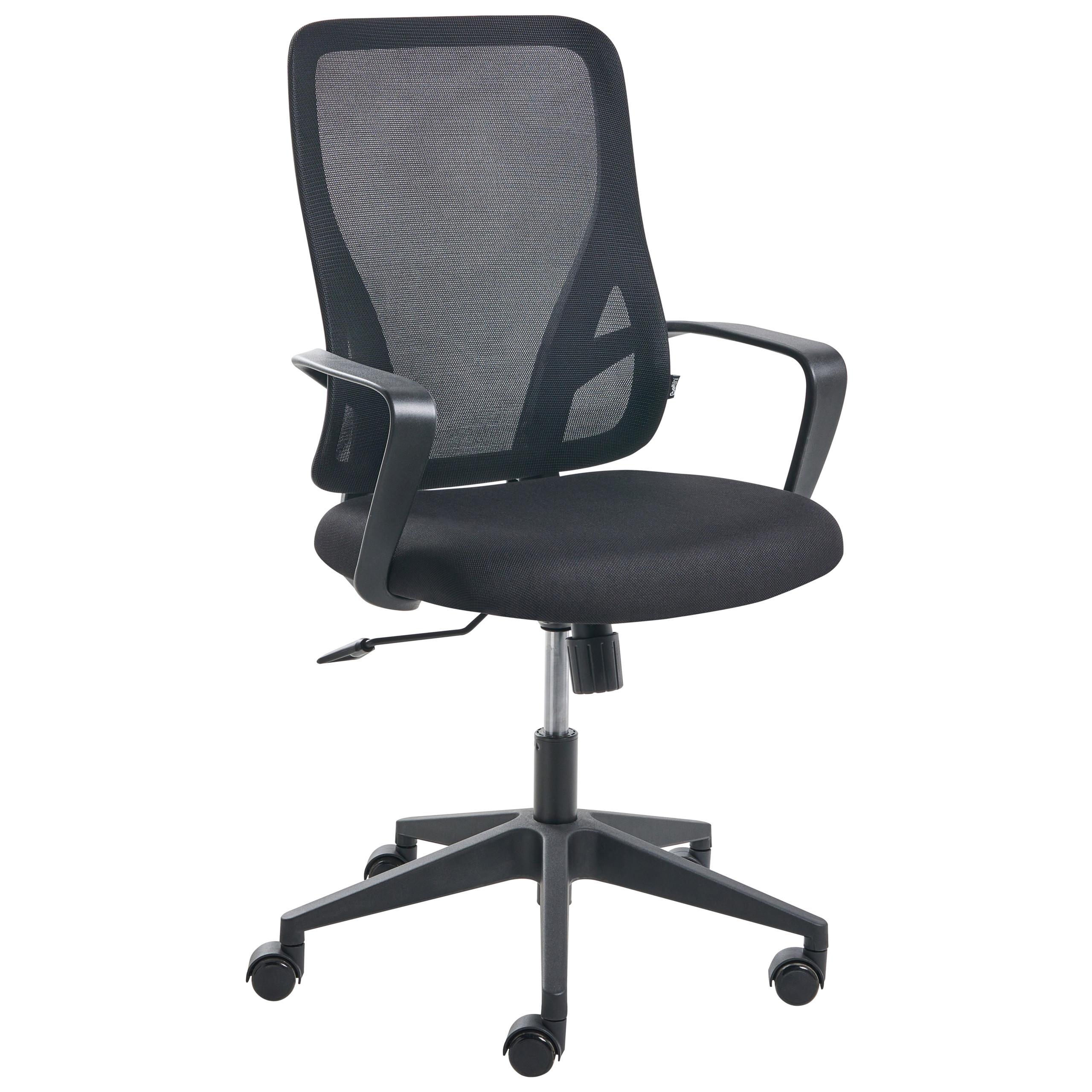 BÜROSTUHL Schwarz Luma - Schwarz, Textil (60/98/60cm) - Beliani