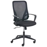 BÜROSTUHL Schwarz Luma - Schwarz, Textil (60/98/60cm) - Beliani