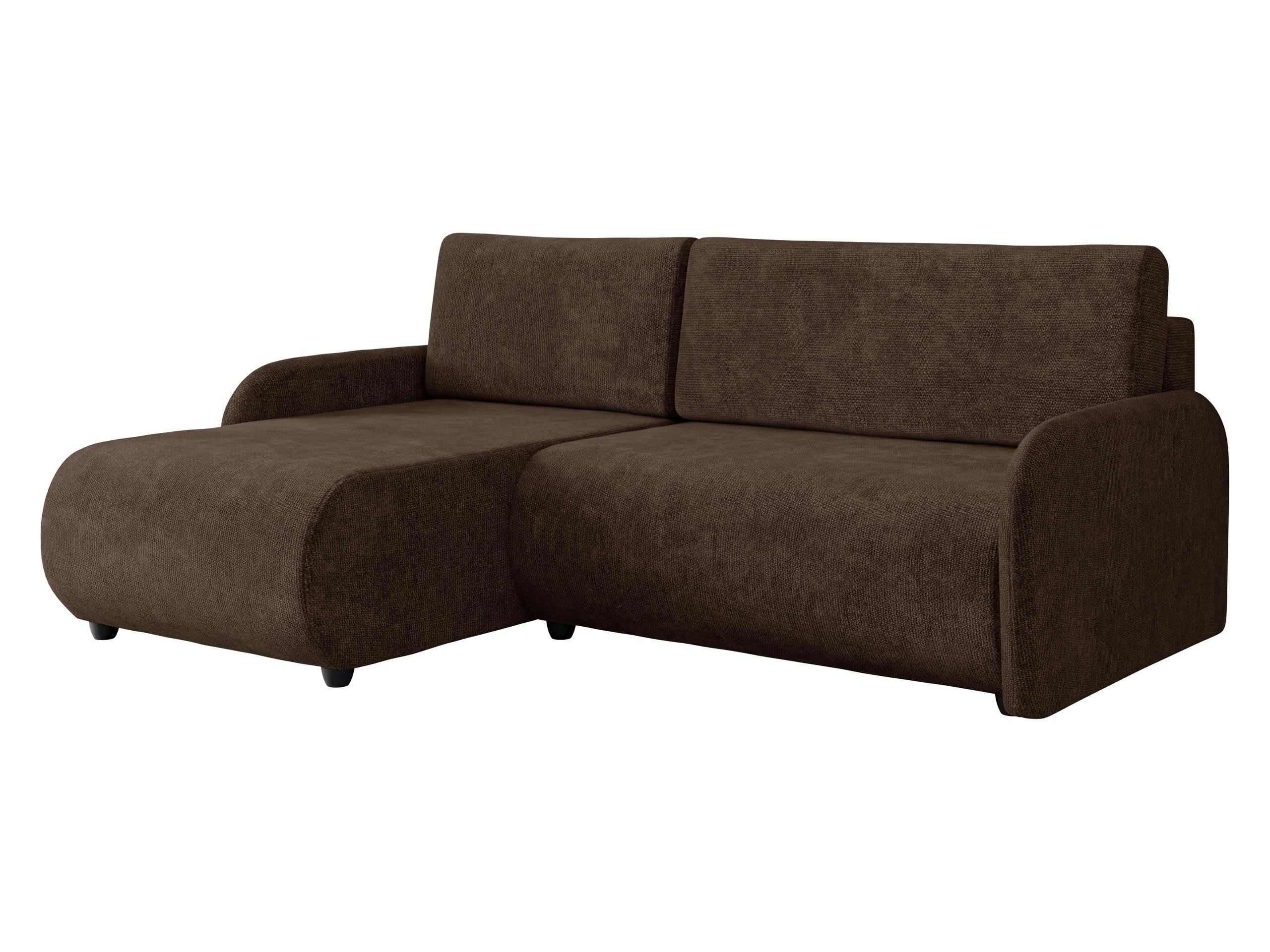 ECKSCHLAFSOFA Nest - Schwarz/Braun, Holz/Kunststoff (233/160cm) - MIRJAN24
