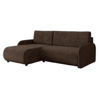 ECKSCHLAFSOFA Nest - Schwarz/Braun, Holz/Kunststoff (233/160cm) - MIRJAN24