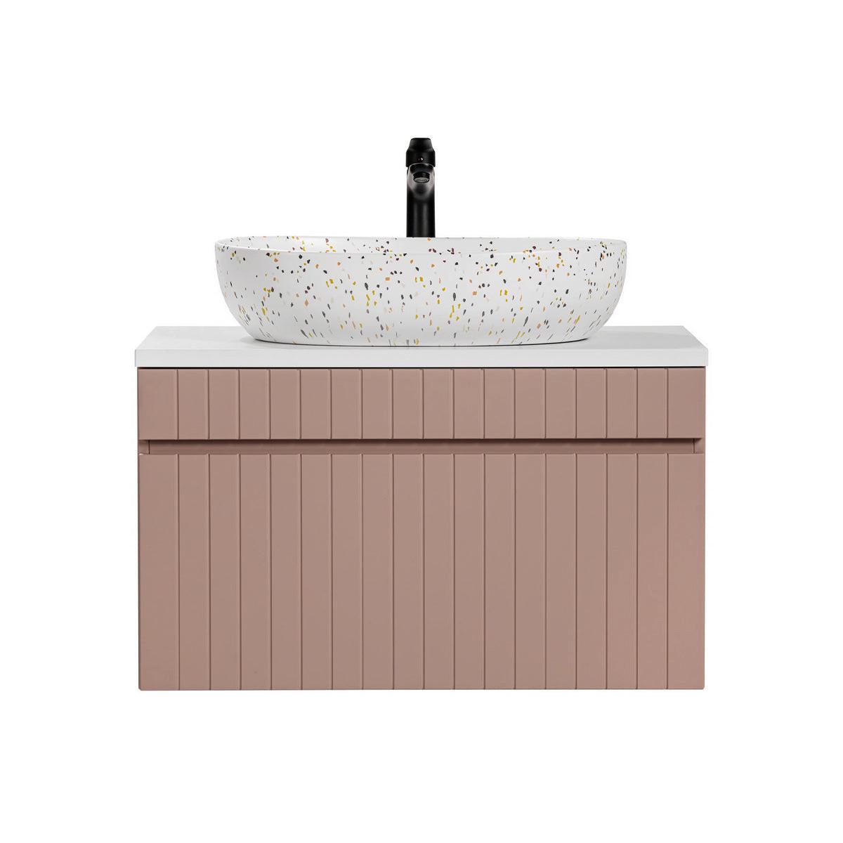 WASCHTISCH 80.4cm Zelie Rose - Pink, Holzwerkstoff (80.4/48/46cm) - Petits-meubles