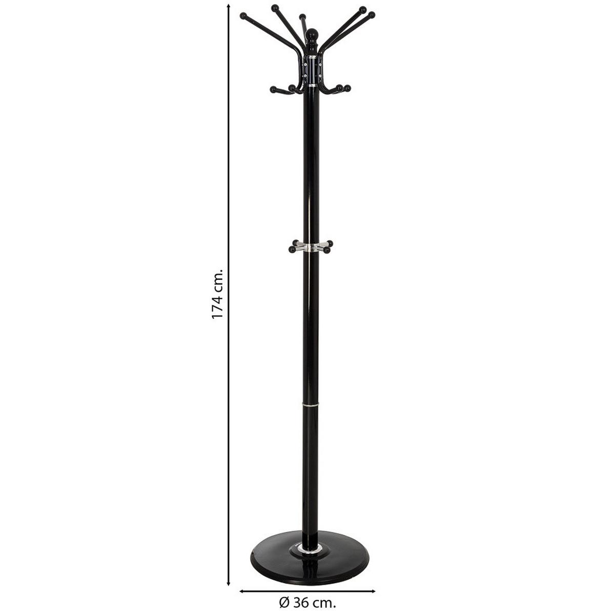 GARDEROBE aus metall - Schwarz, Metall (36/174/36cm) - Wanderlust