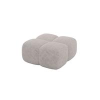 POUF Miko-Puf 90x90x45 cm Hellgrau Velours Modular Sitzhocker - Hellgrau/Schwarz, Holzwerkstoff/Kunststoff (90/43/90cm) - ALTDECOR