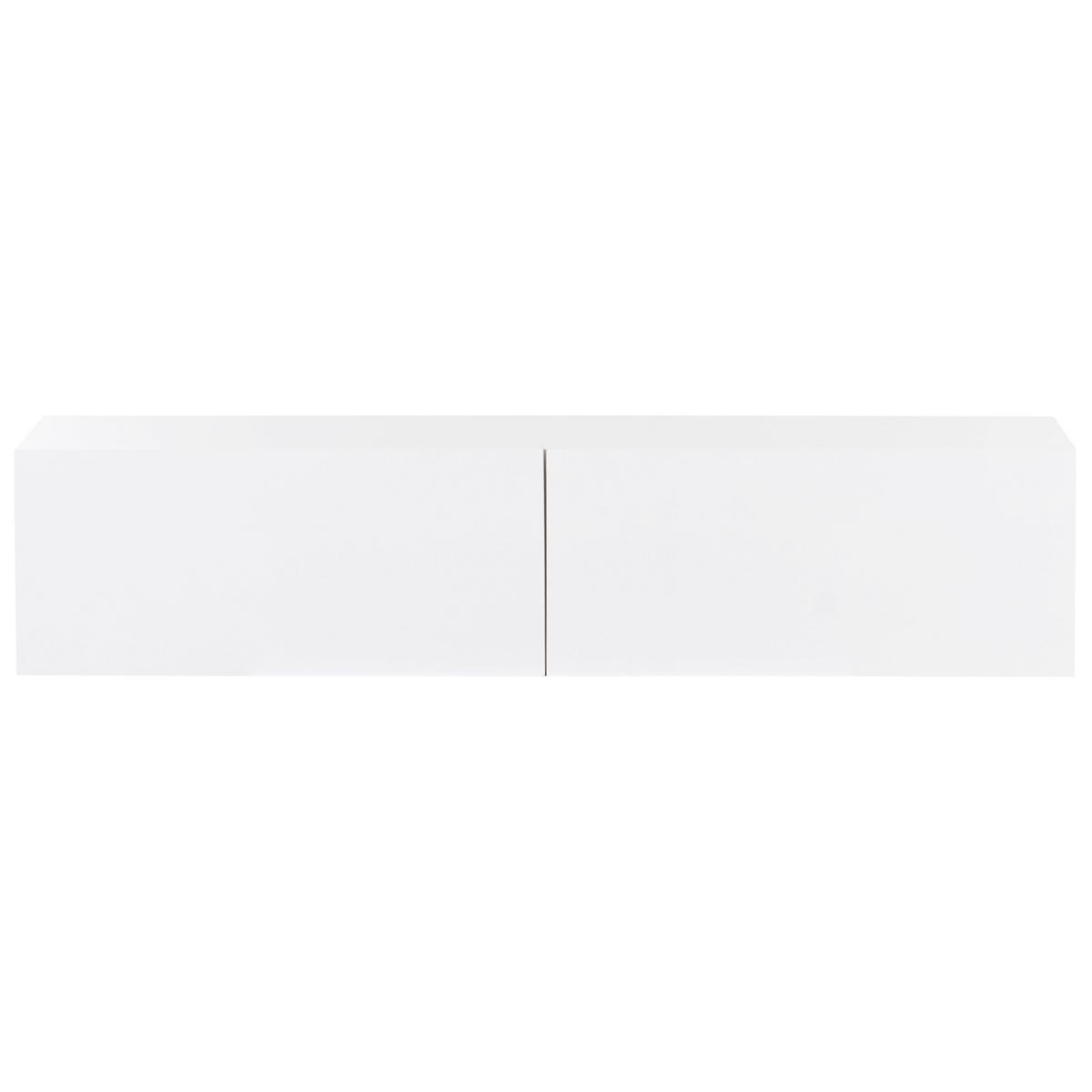 TV-SCHRANK Weiß Gladstone - Weiß, Holzwerkstoff (140/30/32cm) - Beliani