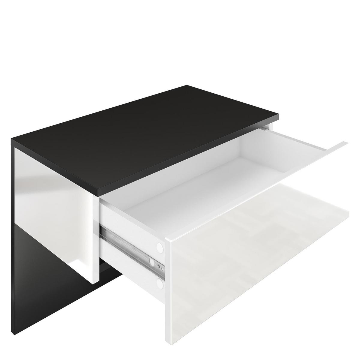 NACHTTISCH Sleep Fronten in Weiß matt - Weiß, Holzwerkstoff (60/46/35cm) - Vladon