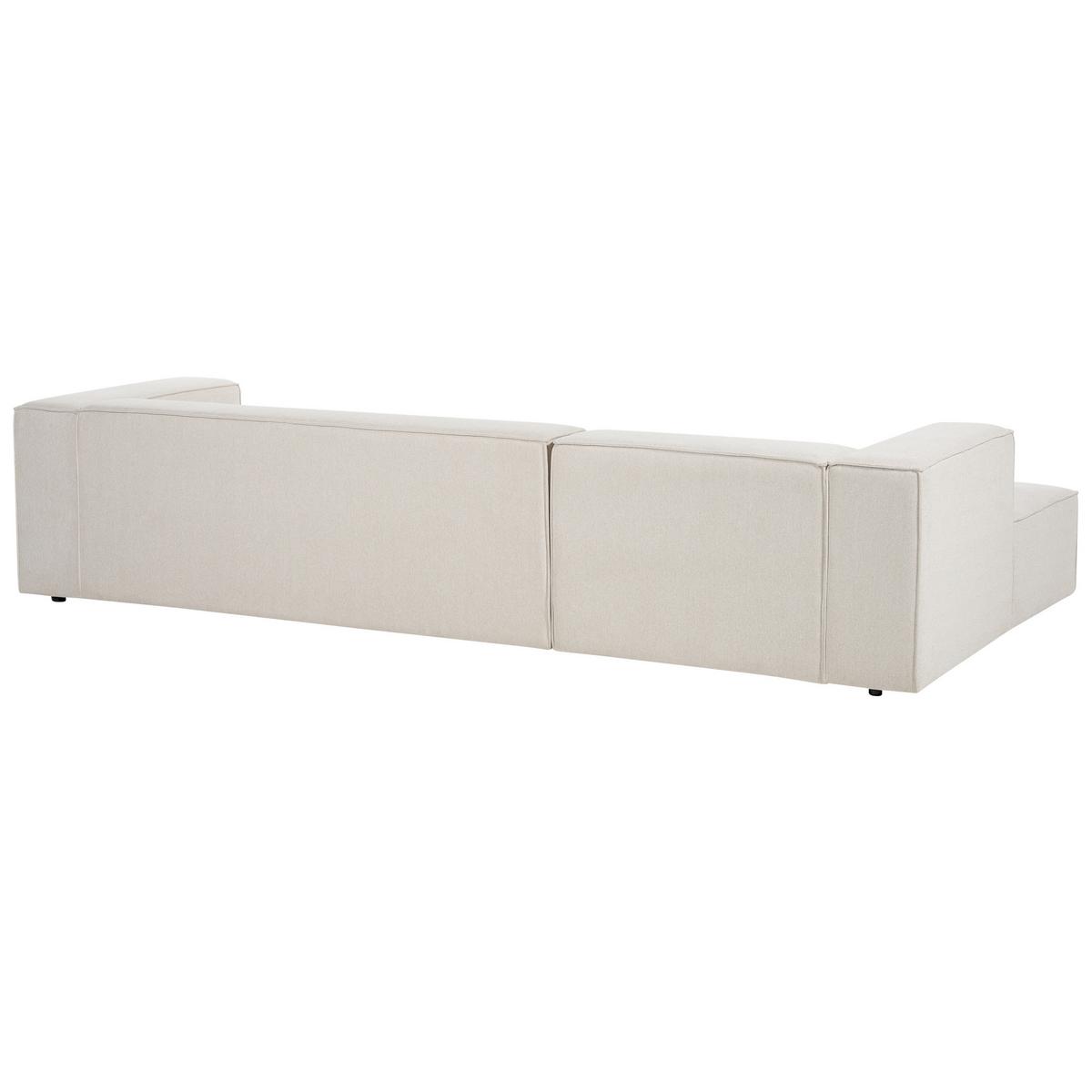 3-SITZER-ECKSOFA hellbeige linksseitig Vernon - Beige, Textil (330/178cm) - Beliani