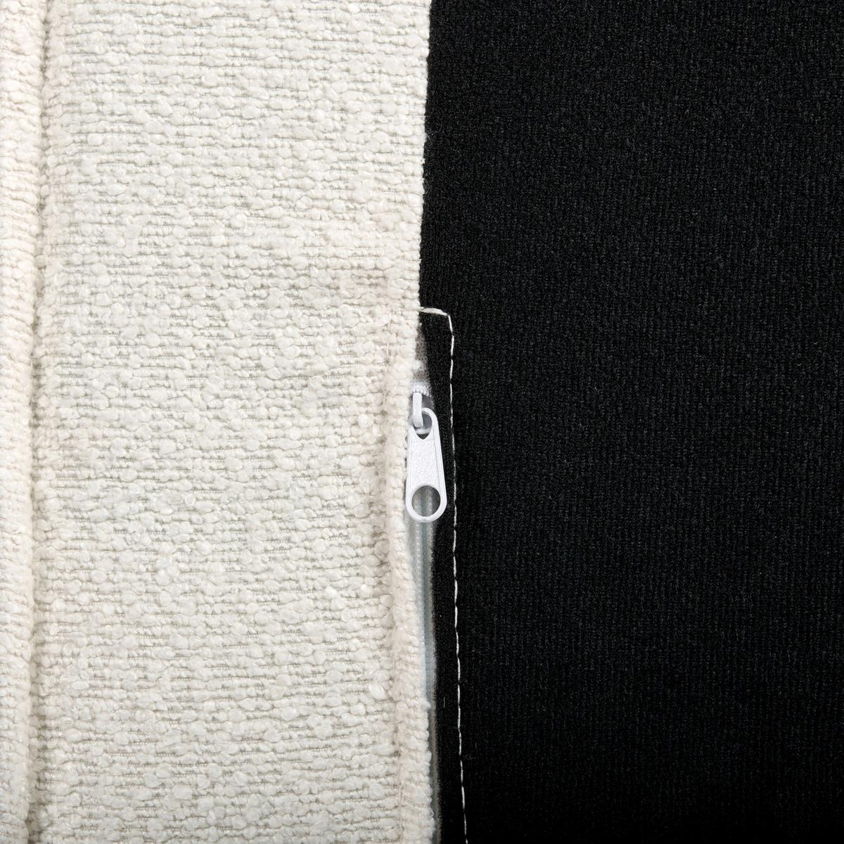 OTTOMANE Hellbeige Kolding - Beige/Schwarz, Textil (94/45/65cm) - Beliani