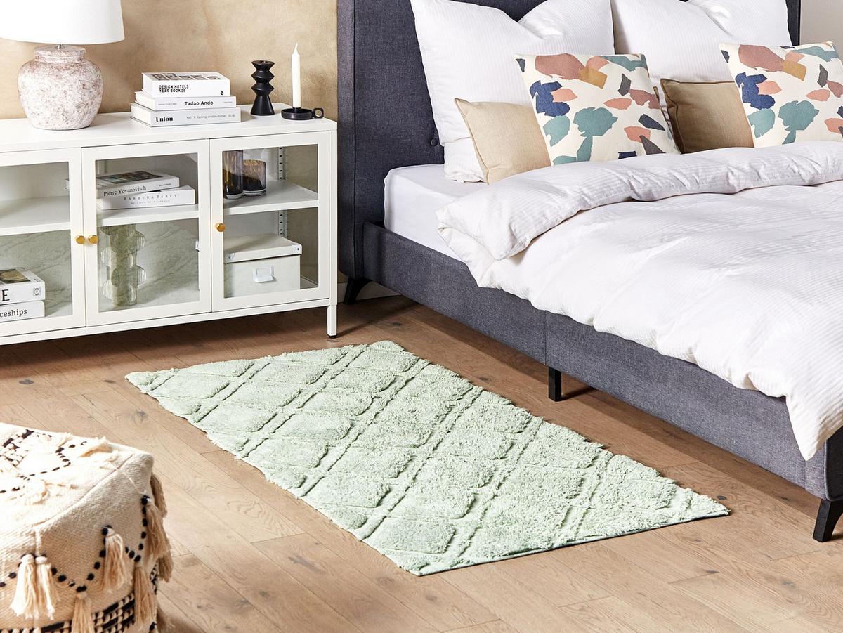KURZFLOR-TEPPICH Hatay 150/80 cm - Grün, Textil (80/150cm) - Beliani