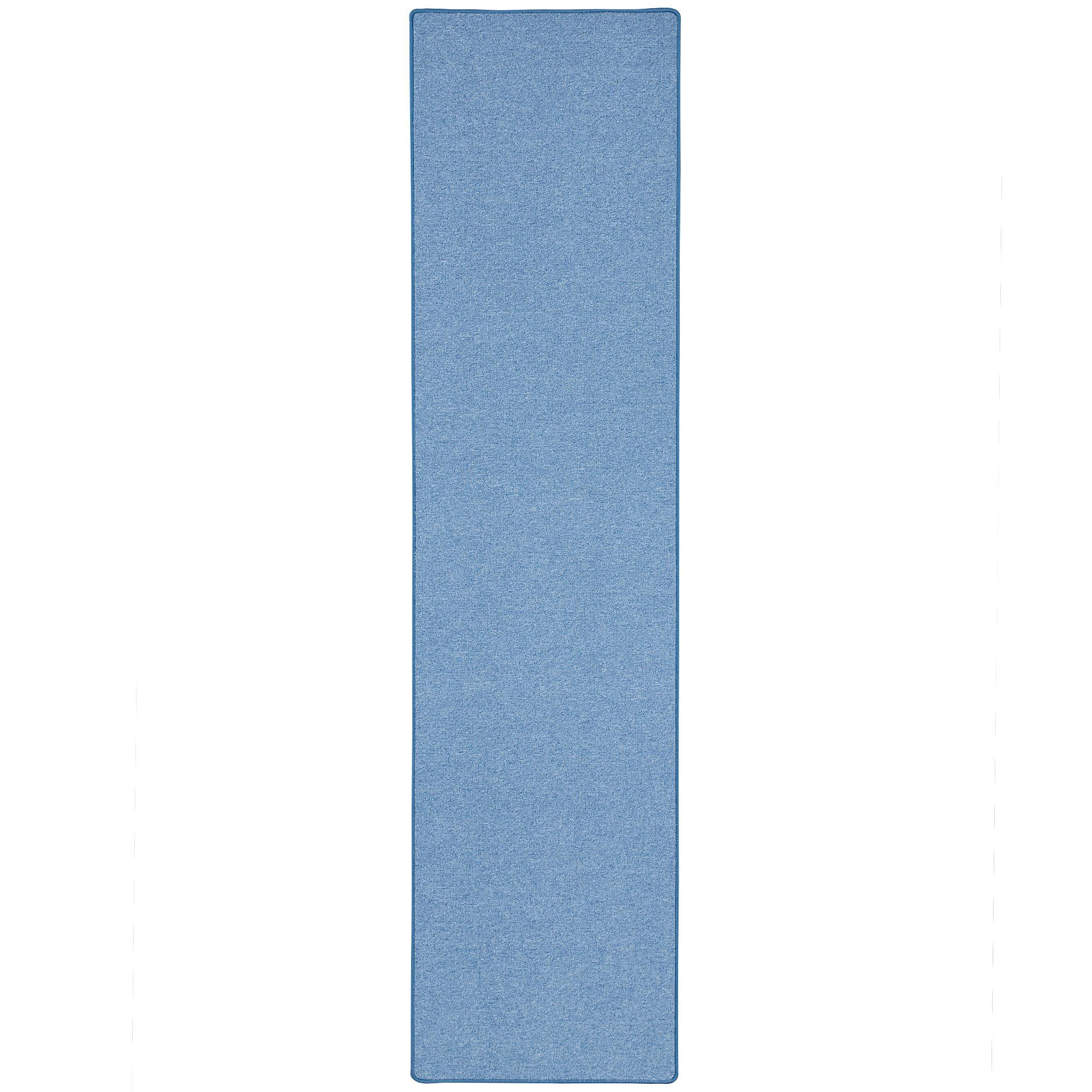 FEINSCHLINGEN VELOUR LÄUFER TEPPICH STRONG - Blau, Textil (100/200cm) - Snapstyle