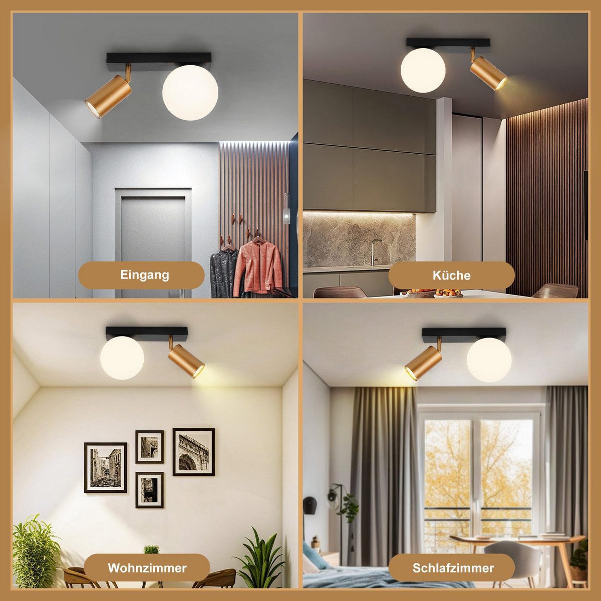 DECKENSTRAHLER Ellis 1-flammig 25/13/17.5cm - Schwarz, Metall (25/13/17.5cm) - Nettlife