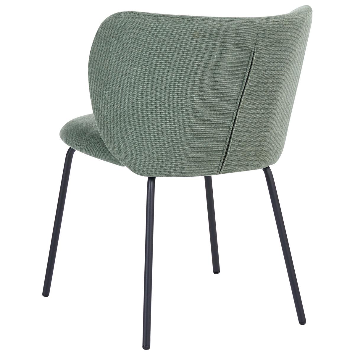 ESSZIMMERSTUHL 2er Set Stoff Hellgrün Calera - Hellgrün, Textil/Metall (56/78/60cm) - Beliani