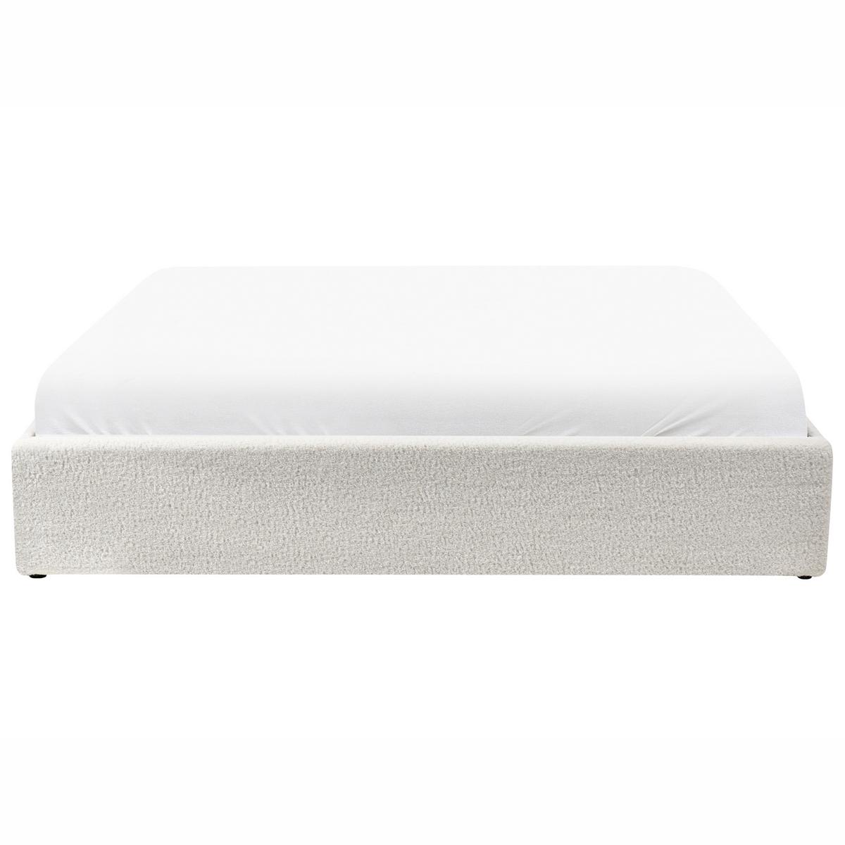 BETT mit Stauraum 180/200 cm Cremeweiß Dinan - Weiß, Textil (180/200cm) - Beliani