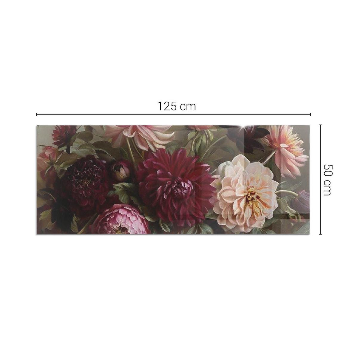 GLASPLATTE für Kamin 125x50 cm - Weinrot, Glas (125/50/0.4cm) - TULUP
