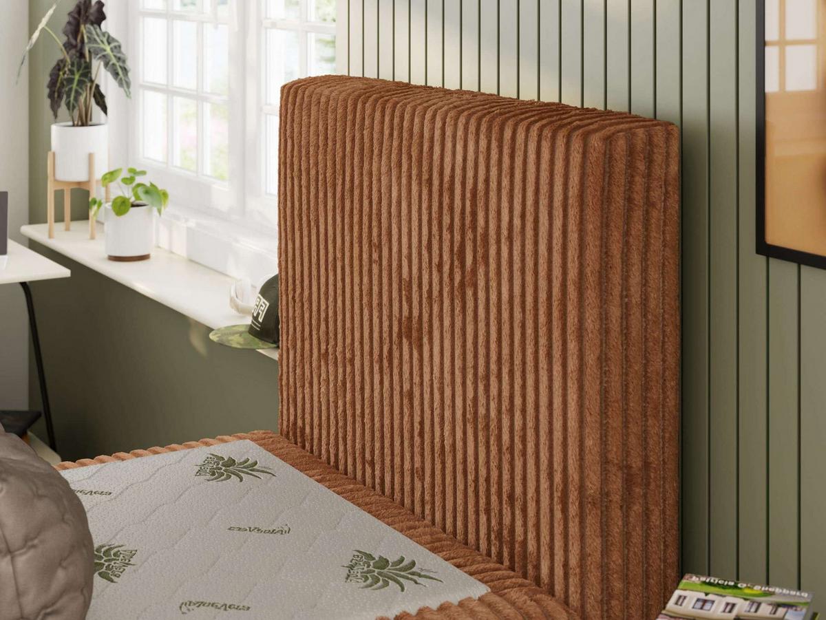JUGENDBETT TILIO 90/200 - Orange - H3 - Rechts Seite - Orange, Textil (200/90cm) - MKS