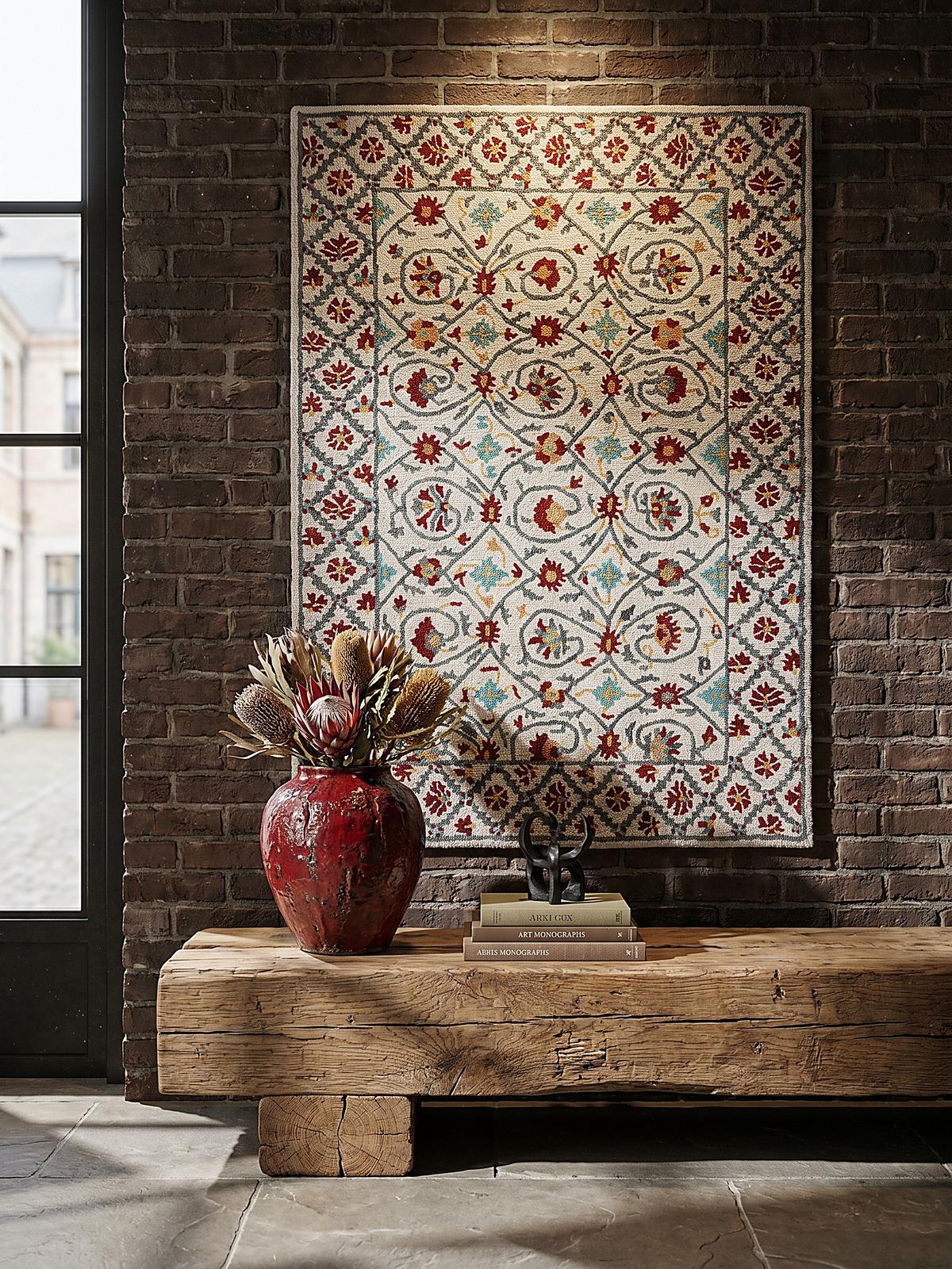 WOLLTEPPICH SOAR, orientalisch, Rot-Blau, 160 x 230 cm - Rot, Textil (230/160cm) - KADIMA DESIGN