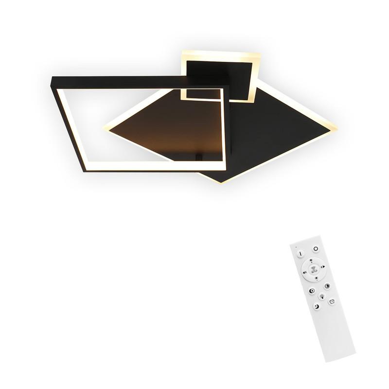 LED-DECKENLEUCHTE Maximilian 46/45/8 cm - Schwarz, Metall (45/46/8cm) - ZMH
