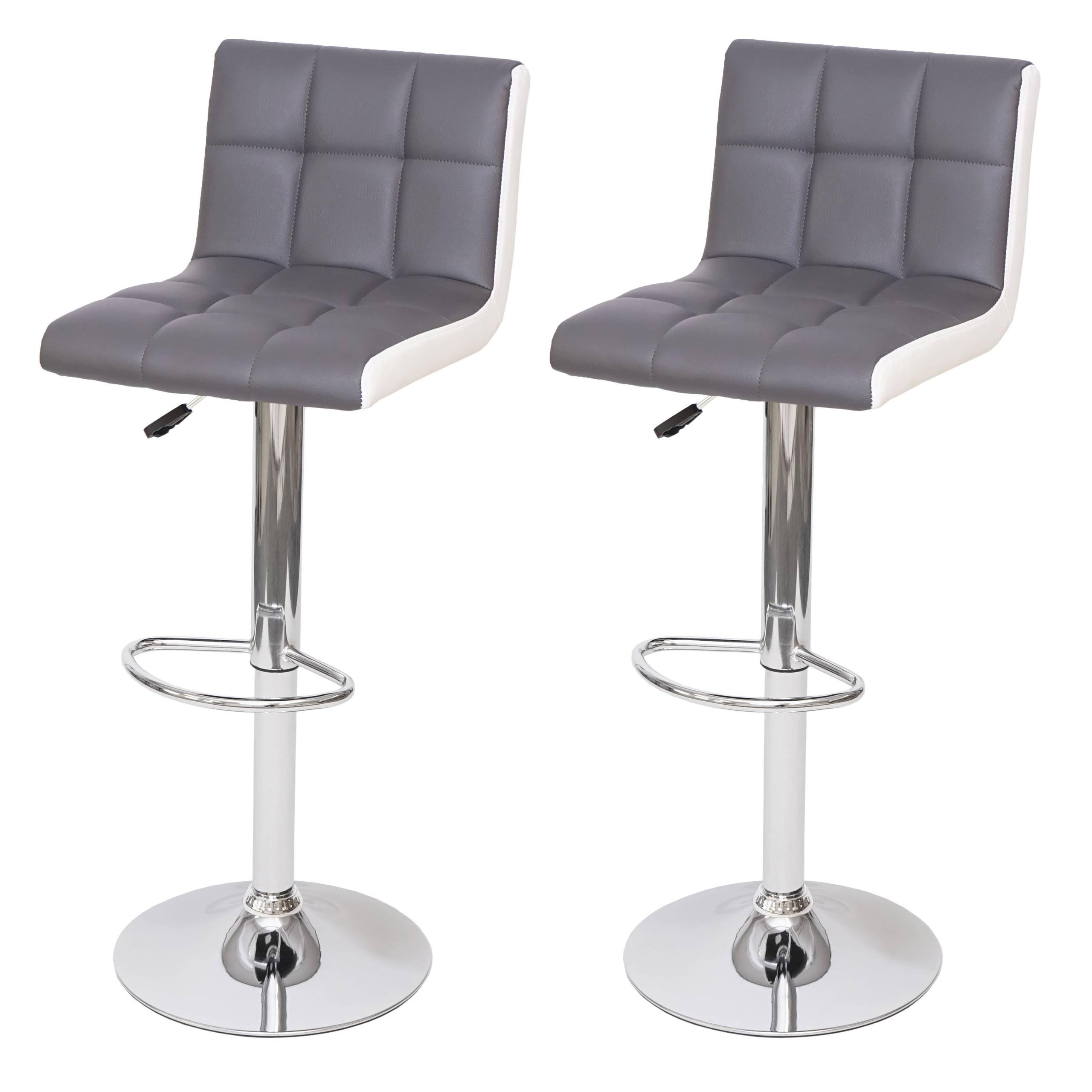 BARHOCKER Grau, Weiß 2er-Set - Weiß/Grau, Textil (38/107/41cm) - MCW