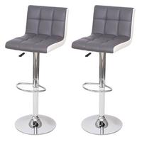 BARHOCKER Grau, Weiß 2er-Set - Weiß/Grau, Textil (38/107/41cm) - MCW