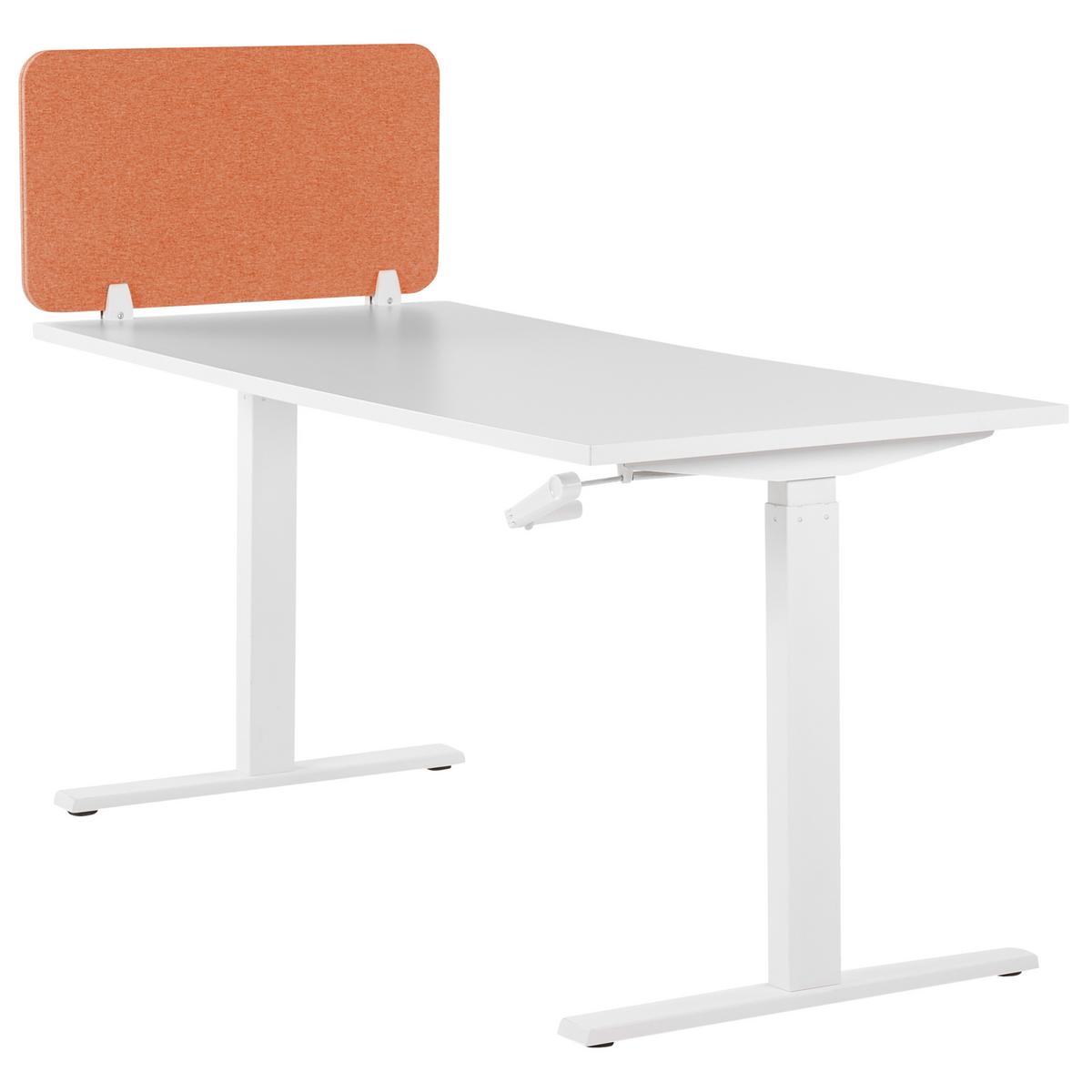 SCHREIBTISCHTRENNWAND 72 x 40 cm Hellrot Wally - Rot, Textil (72/40/2cm) - Beliani