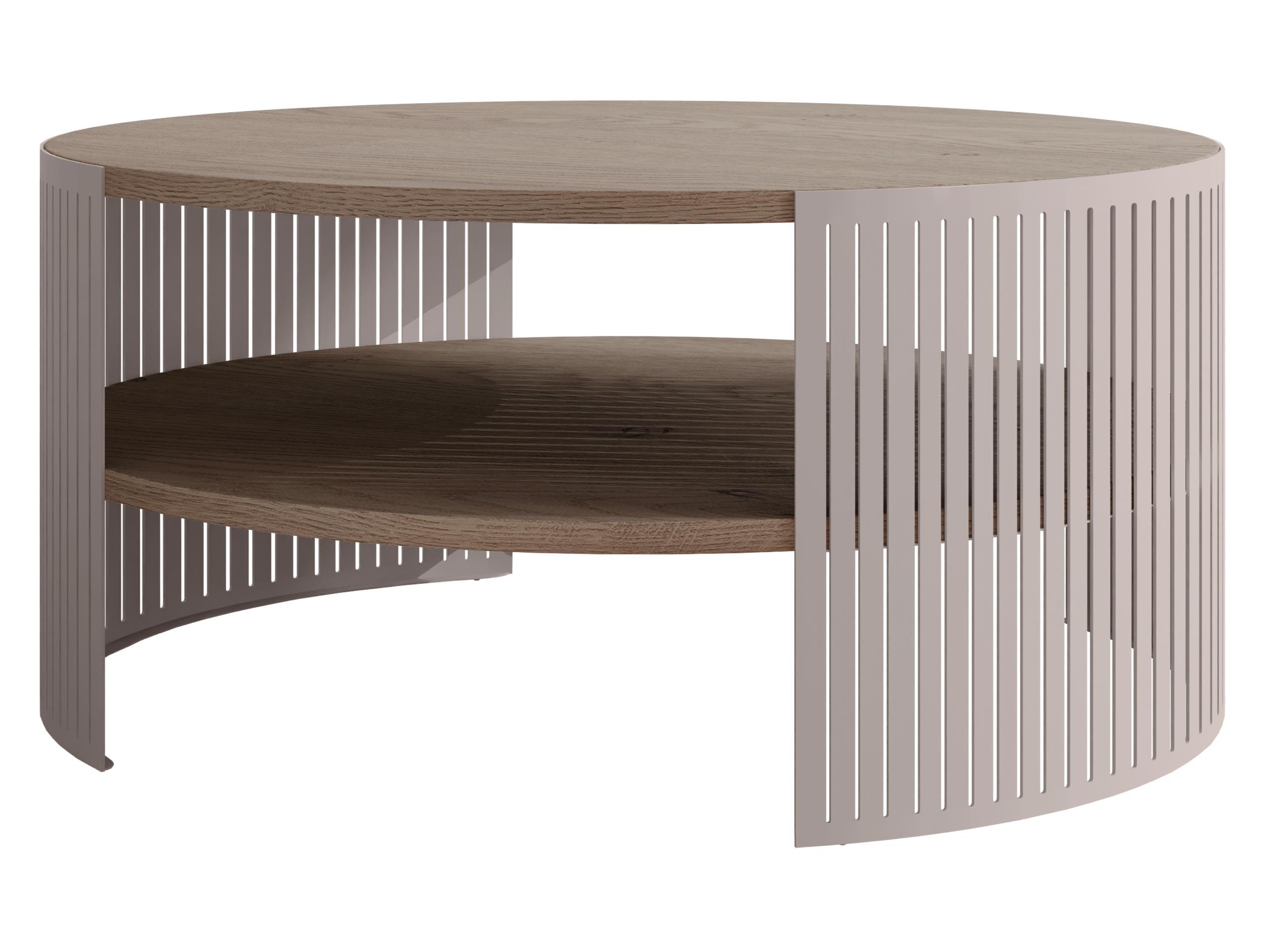 COUCHTISCH Fikoli Cashmere - Kaschmir/Hellbraun, Holzwerkstoff/Metall (75/75/40cm) - MIRJAN24