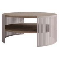 COUCHTISCH Fikoli Cashmere - Kaschmir/Hellbraun, Holzwerkstoff/Metall (75/75/40cm) - MIRJAN24