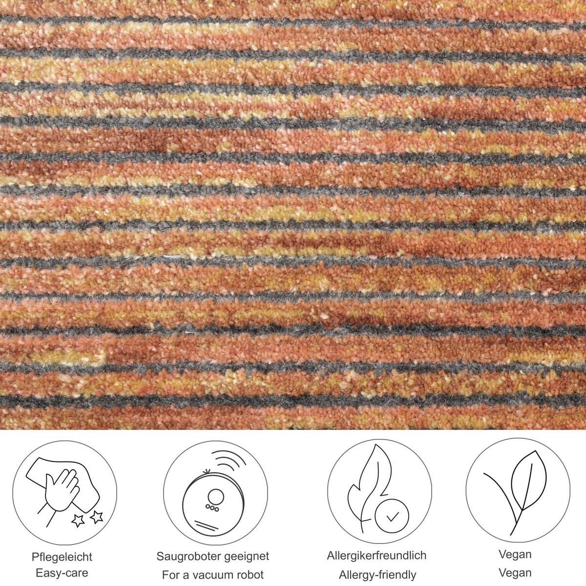 FLACHWEBETEPPICH Corduletta 180x280 cm - Rostfarben, Textil (180/280cm) - Gino Falcone