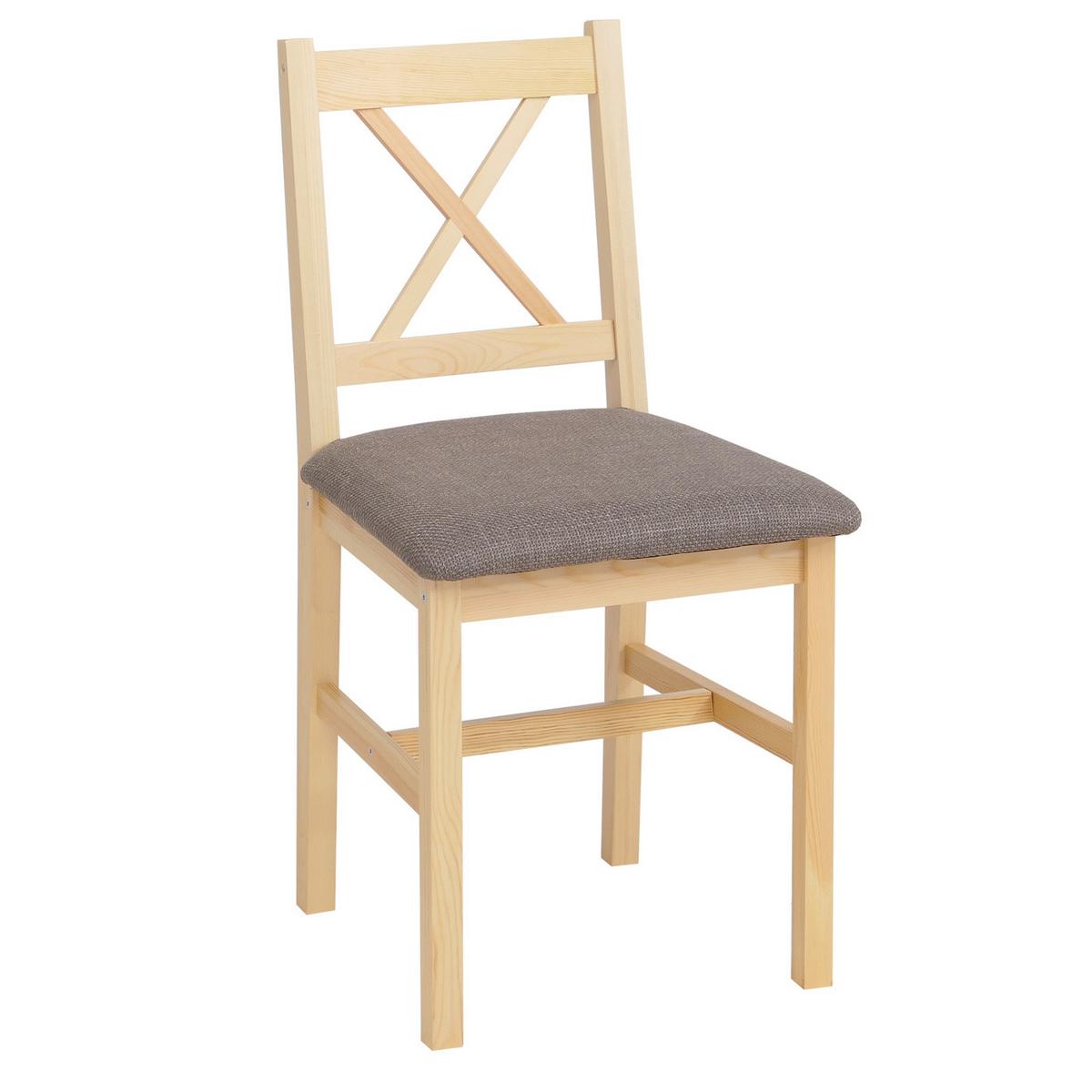 ESSZIMMERSTUHL Braun, Grau 2er-Set - Braun/Grau, Holz (43/85/44cm) - MCW