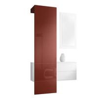 GARDEROBE Carlton Paneel in Bordeaux Hochglanz - Bordeaux, Holzwerkstoff (105/193/35cm) - Vladon