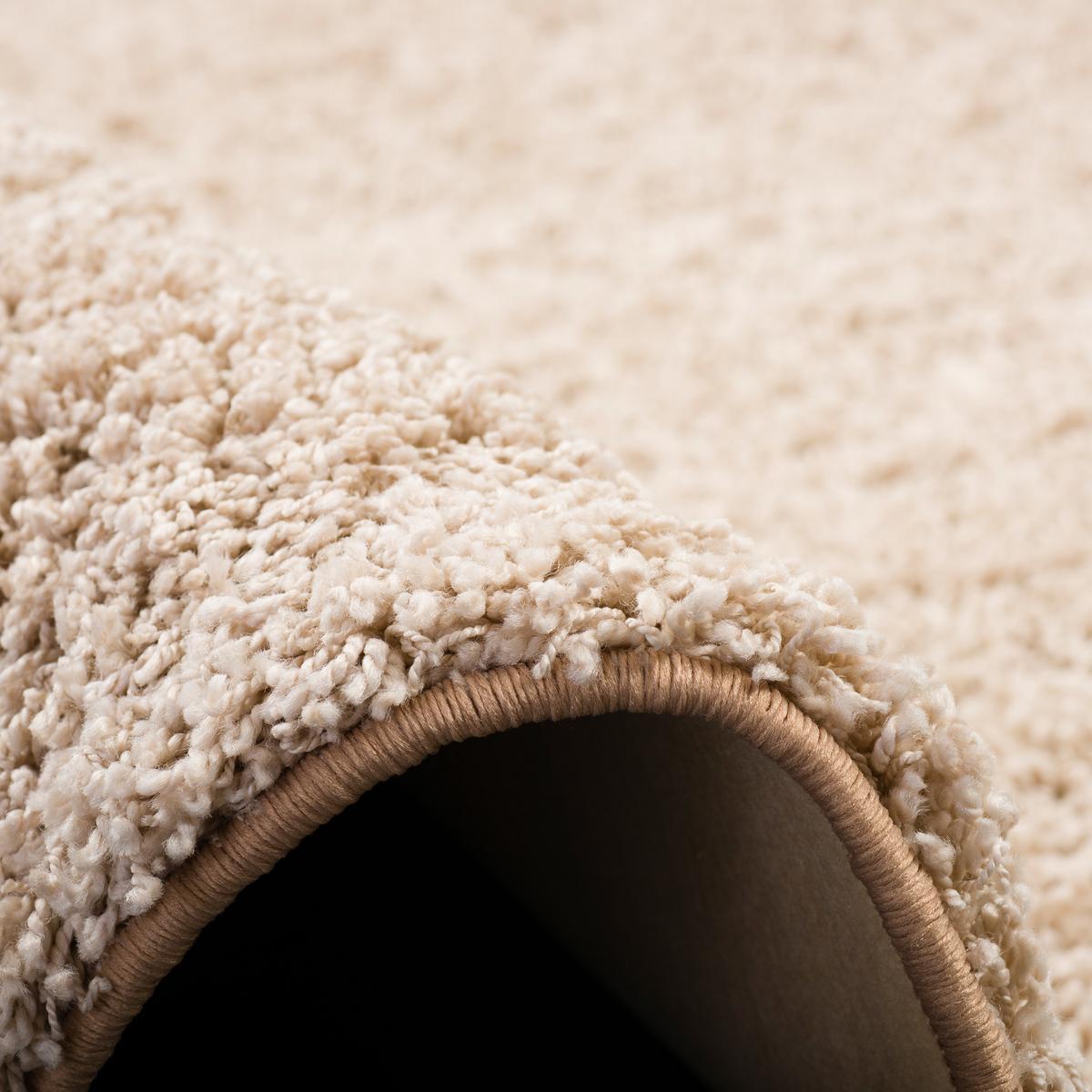 LUXUS HOCHFLOR LANGFLOR TEPPICH MILANO RUND - Beige, Textil (100/100cm) - Snapstyle
